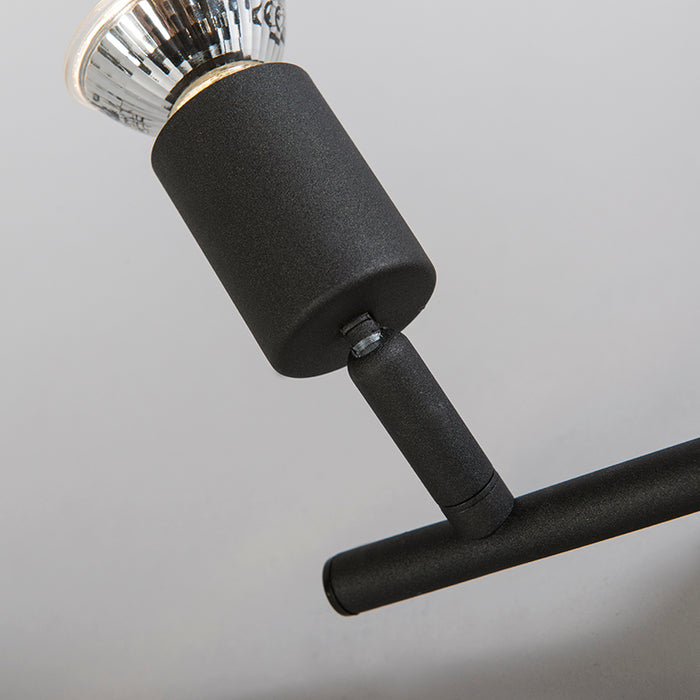 QAZQA Industriële spot zwart kantelbaar 2-lichts - Jeany