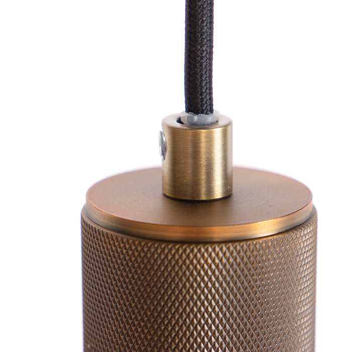 QAZQA Scandinavische hanglamp brons met glas 4-lichts - Dome