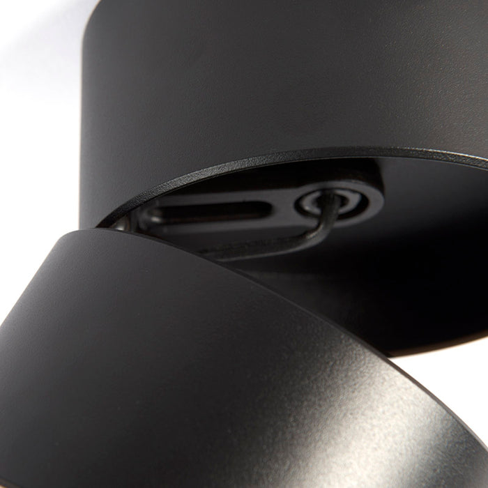 QAZQA Moderne spot zwart rond verstelbaar - Go Nine