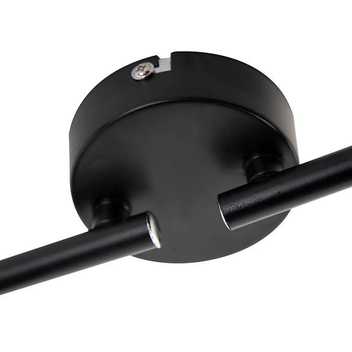 QAZQA Moderne spot 4-lichts zwart met gouden binnenkant - Buell