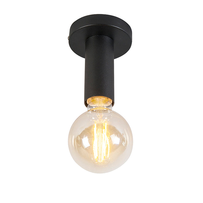 QAZQA Moderne plafondlamp zwart 13 cm - Facil