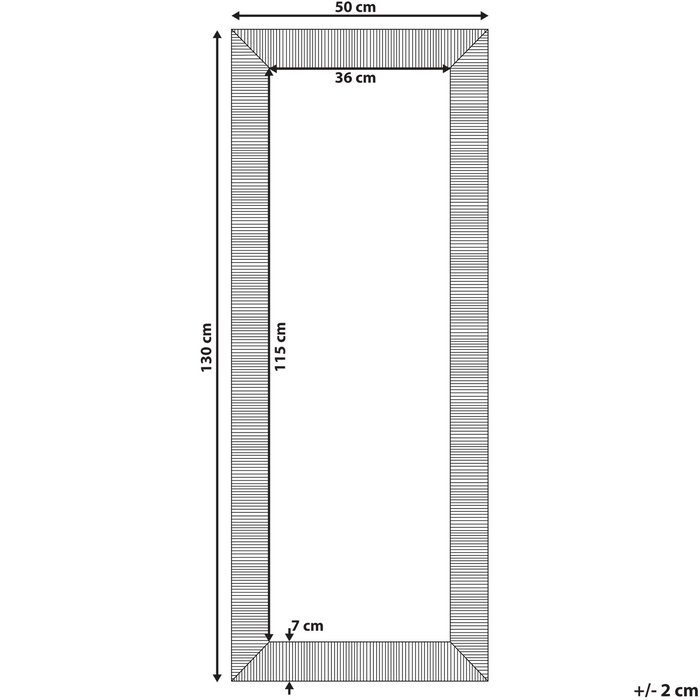 Beliani - DRAVEIL - Wandspiegel - Goud - Synthetisch materiaal