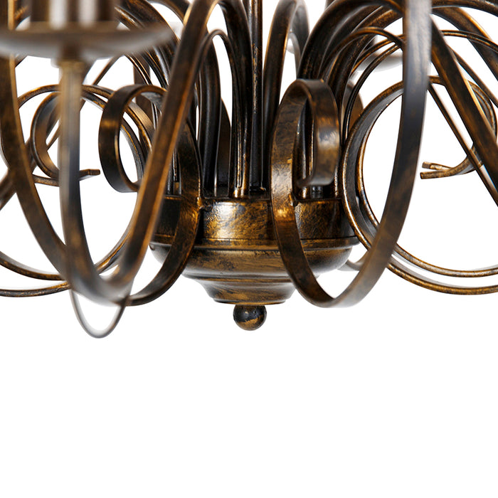 QAZQA Klassieke kroonluchter antiek goud 8-lichts - Giuseppe