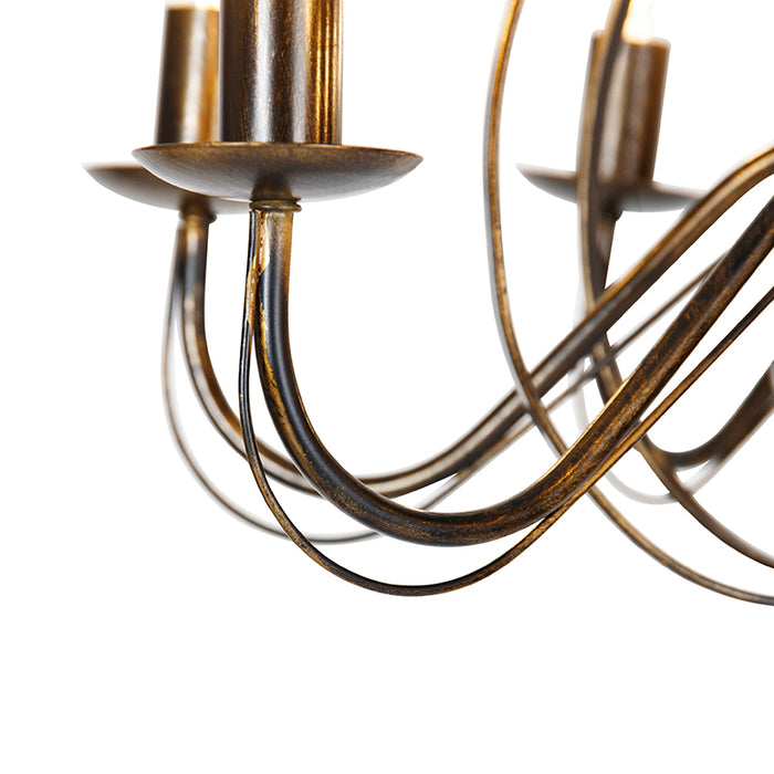 QAZQA Klassieke kroonluchter antiek goud 8-lichts - Giuseppe