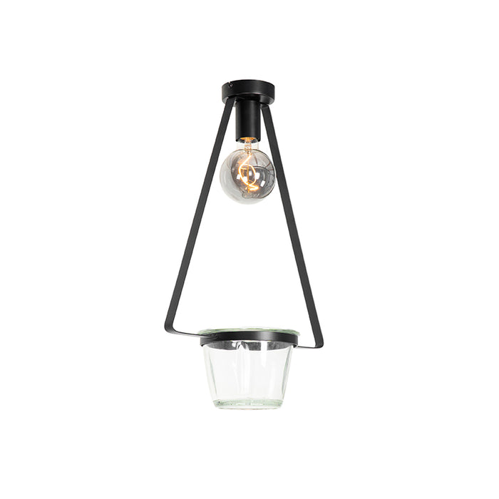 QAZQA Plafondlamp roslini - Zwart - Modern - L 35cm