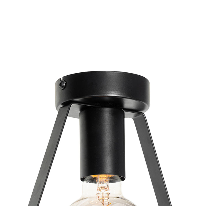 QAZQA Plafondlamp roslini - Zwart - Modern - L 35cm