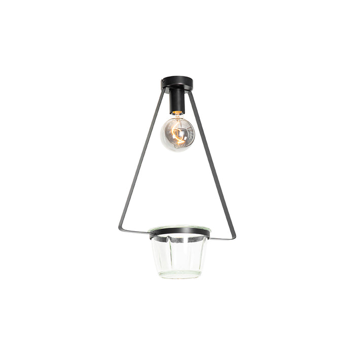 QAZQA Plafondlamp roslini - Zwart - Modern - L 35cm