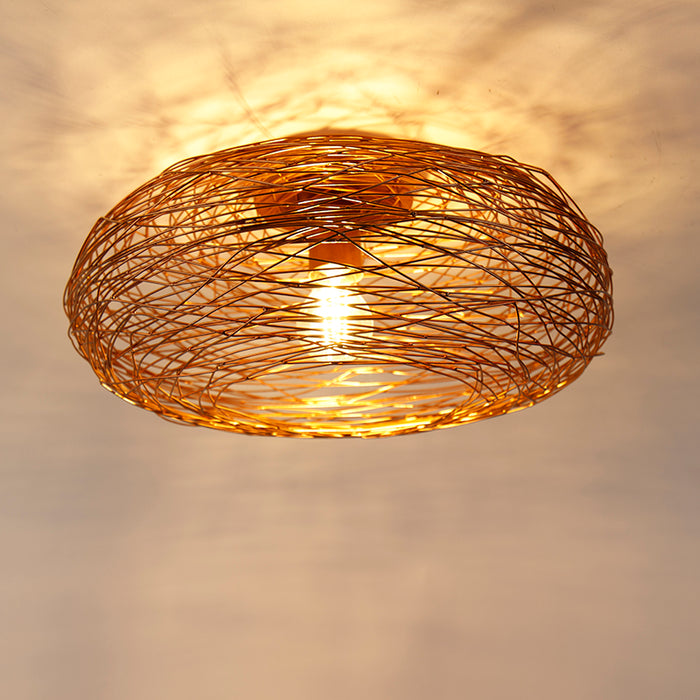 QAZQA Design plafondlamp koper ovaal - Sarella