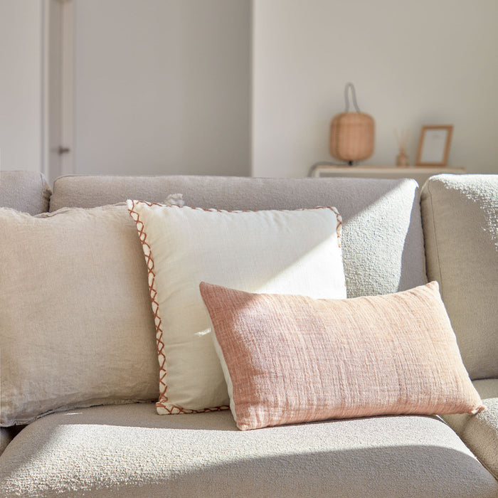 Kave Home Asiatu Kussenhoes 45 x 45 cm - Wit