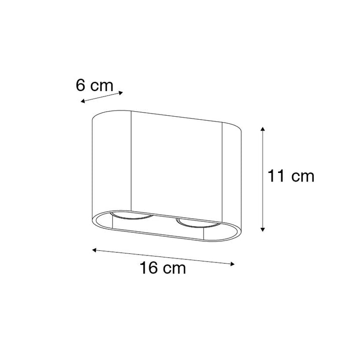 QAZQA Moderne spot wit - Ronda duo