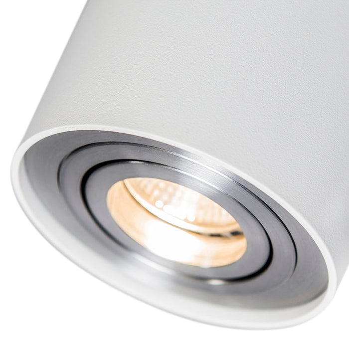 QAZQA Set van 4 spots wit draai- en kantelbaar - Rondoo up