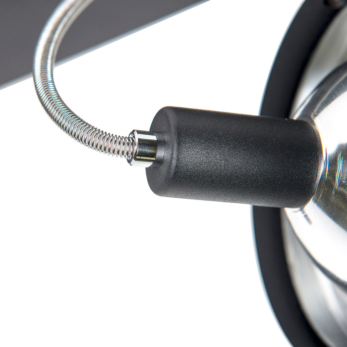 QAZQA Design spot zwart 4-lichts verstelbaar - Nox