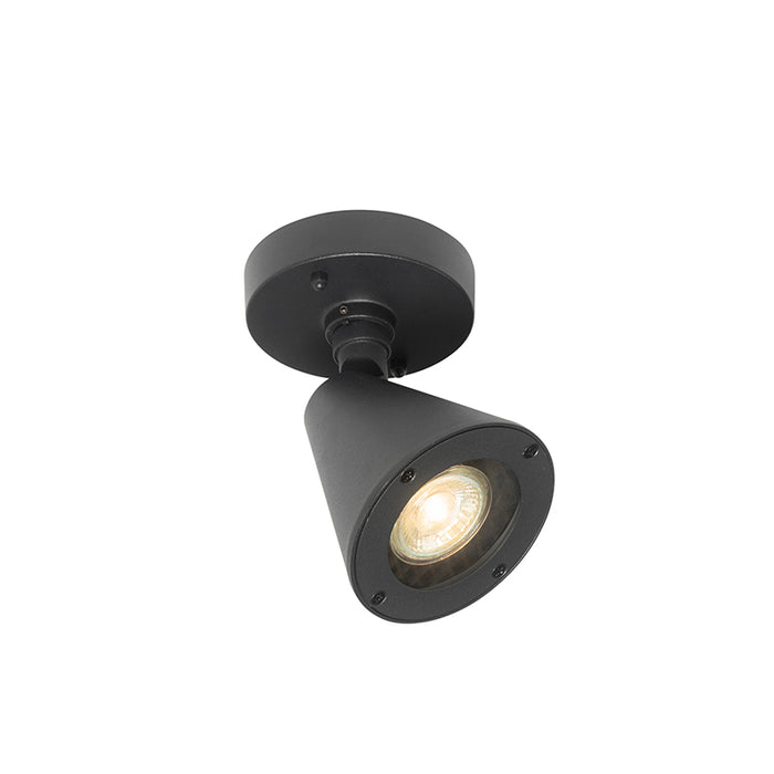 QAZQA Moderne buiten wandlamp zwart IP44 verstelbaar - Ciara