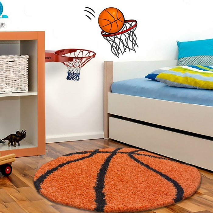 Ayyildiz Fun Basketball Kinderkamer Vloerkleed Rond 100 cm