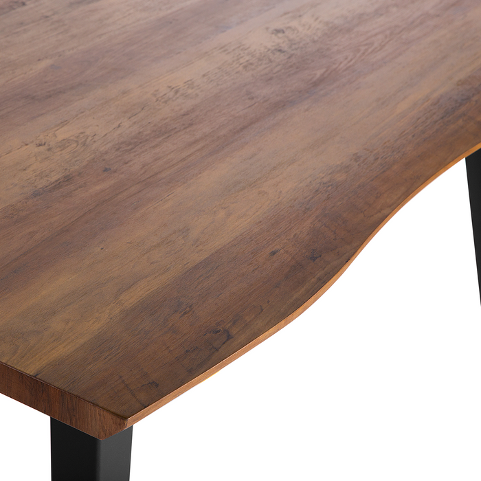 Beliani - WITNEY - Eettafel - Donkere houtkleur - 90 x 160 cm - MDF