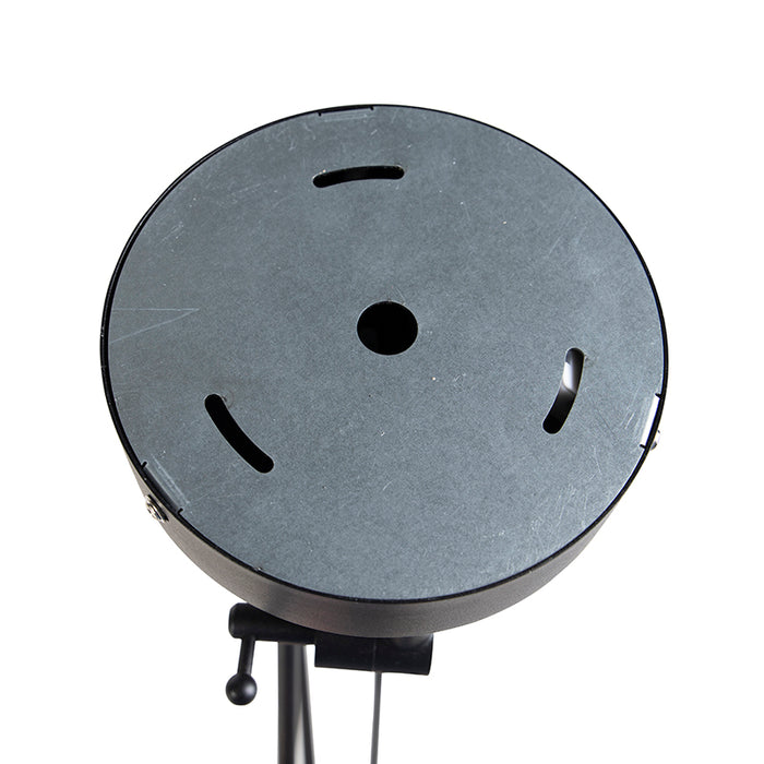 QAZQA Hanglamp zwart met linnen kappen wit 35 cm 2-lichts - Blitz