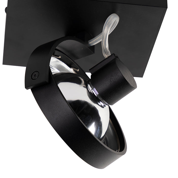 QAZQA Design spot zwart verstelbaar 1-lichts incl. 1 x G9 - Go