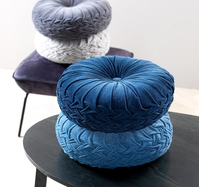 Dutch Decor sierkussen KAJA - Ø40 cm Provincial Blue