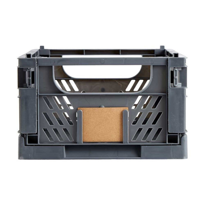 Lisomme Luuk opvouwbaar krat grijs - 25 x 24,5 cm