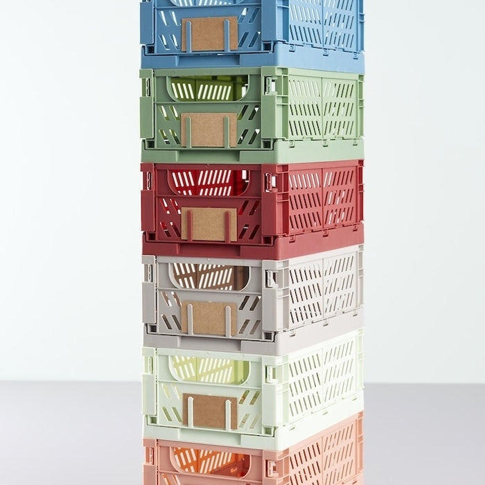 Lisomme Luuk opvouwbaar krat grijs - 25 x 24,5 cm