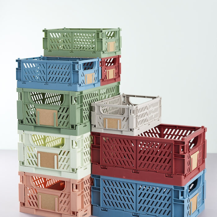 Lisomme Luuk opvouwbaar krat grijs - 25 x 24,5 cm