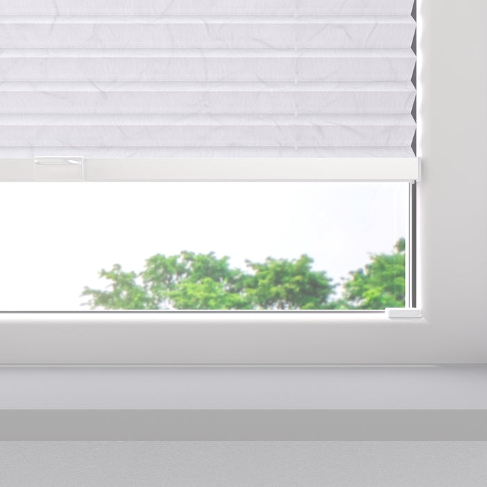 Plisségordijn Crêpe Lichtdoorlatend 20 mm White 80 x 130