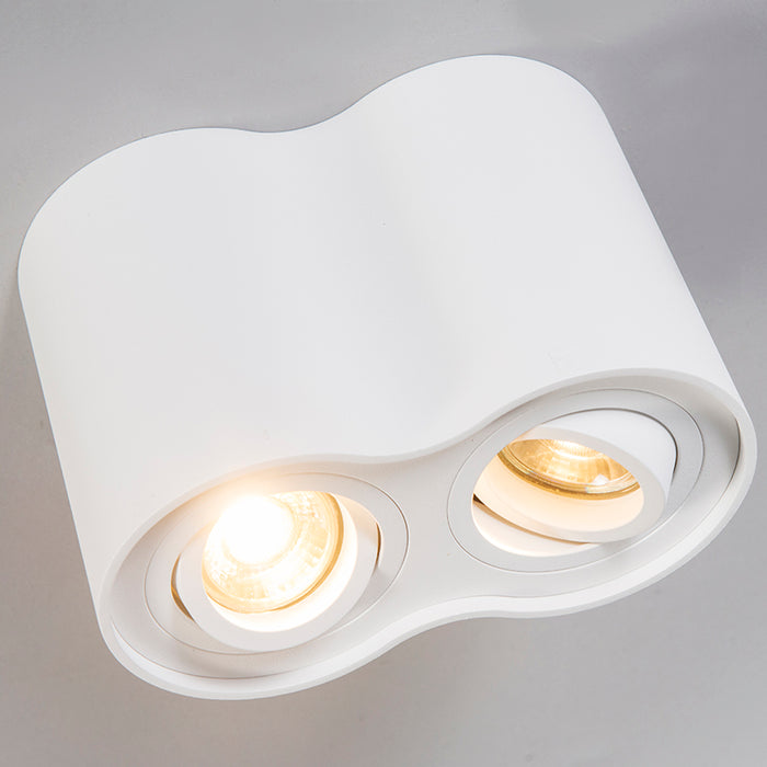 QAZQA Moderne spot wit kantelbaar - Rondoo Duo