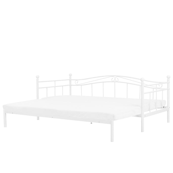 Beliani - TULLE - Onderschuifbed - Wit - 80 x 200 cm - Metaal