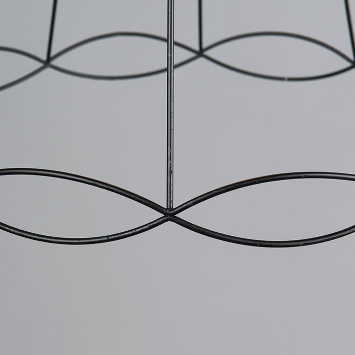 QAZQA Retro hanglamp zwart 50 cm - Granny Frame