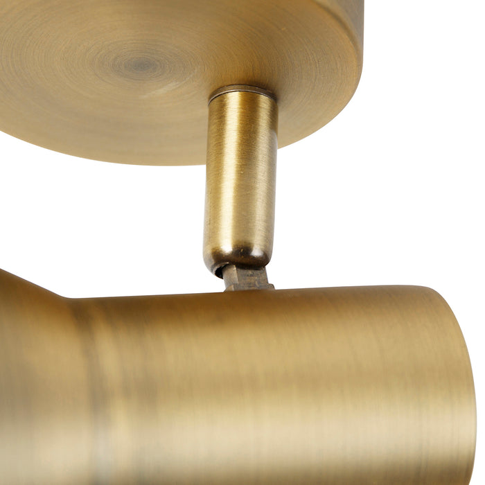 QAZQA Plafond- en wandspot brons draai- en kantelbaar - Karin 1