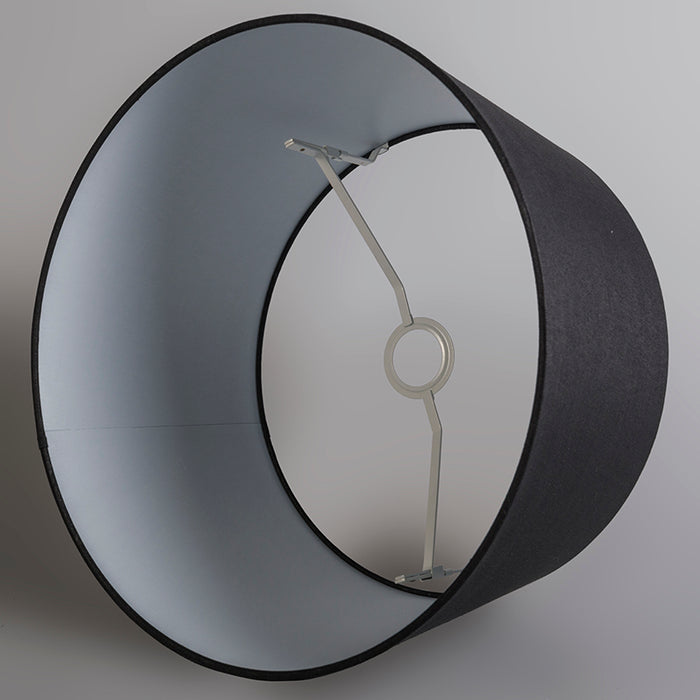 QAZQA Moderne hanglamp staal met kap 45 cm zwart - Cappo 1