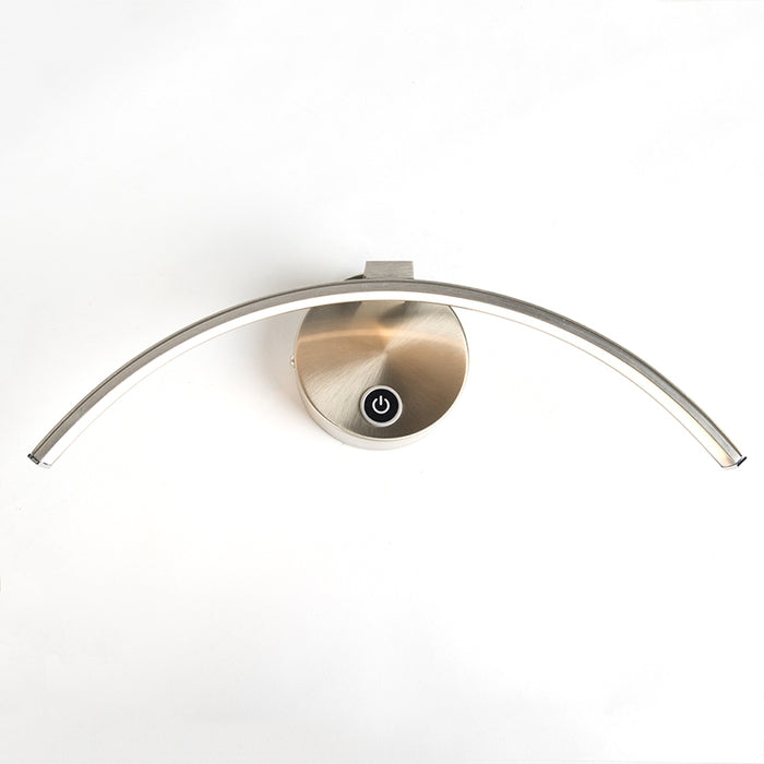 QAZQA Moderne wandlamp staal incl. LED met touch dimmer - Arch