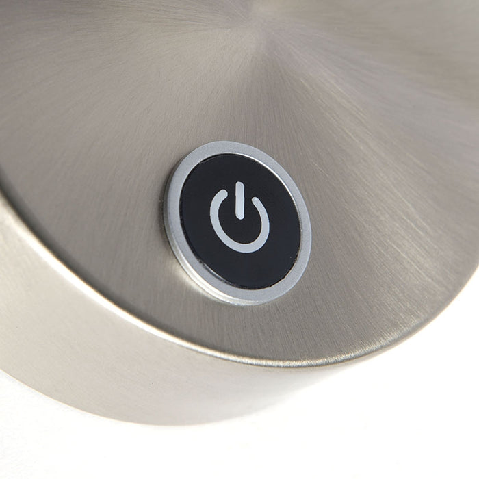 QAZQA Moderne wandlamp staal incl. LED met touch dimmer - Arch