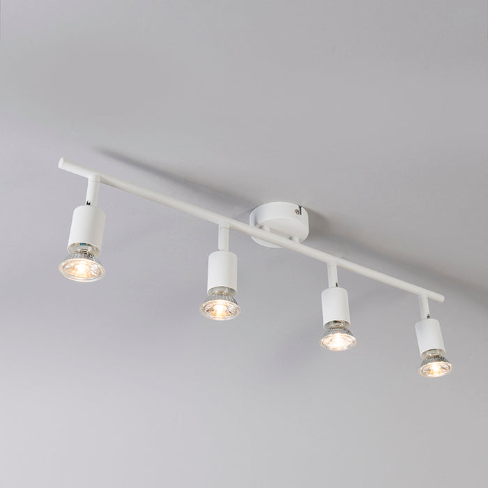 QAZQA Moderne spot wit kantelbaar 4-lichts - Jeany