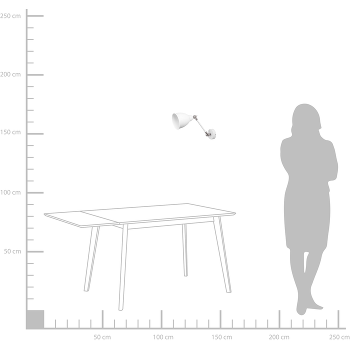 Beliani - MISSISSIPPI M - Wandlamp - Wit - Metaal