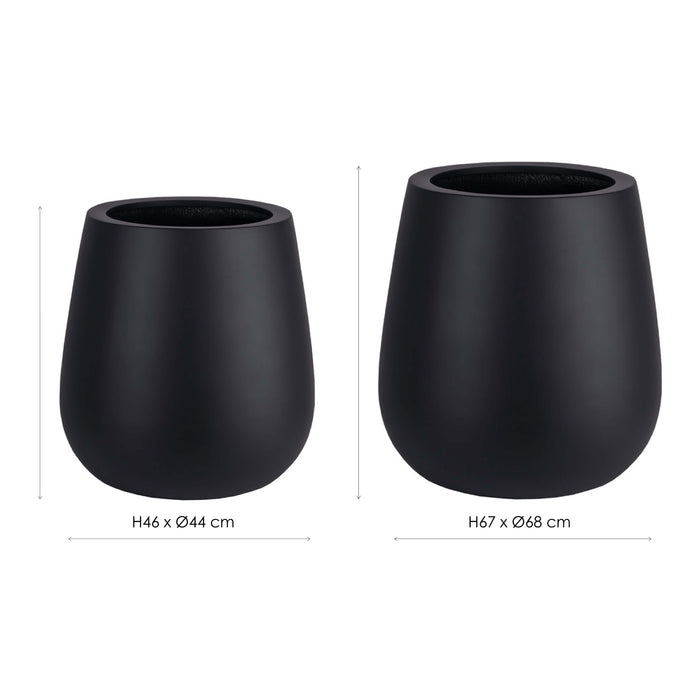 Vase The World Vermont Big Bloempot - Zwart