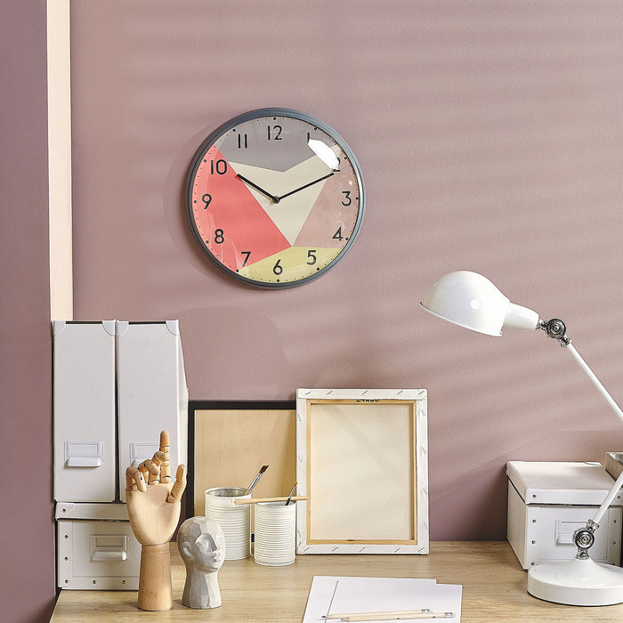 Beliani - DAVOS - Wandklok - Multicolor - Glas