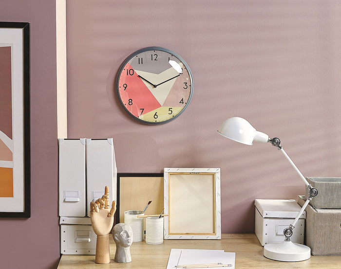 Beliani - DAVOS - Wandklok - Multicolor - Glas