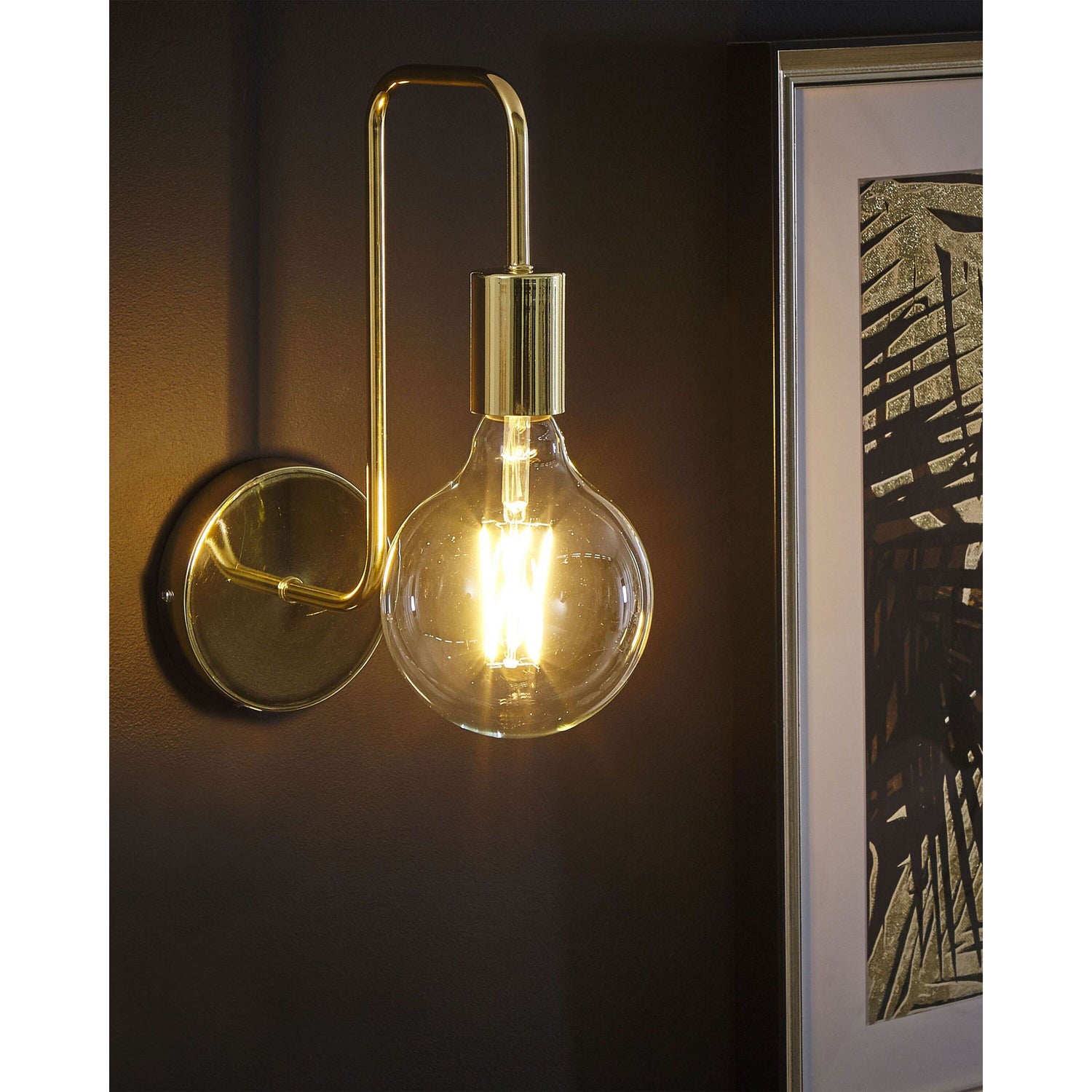 Beliani - SAVENA - Wandlamp - Goud - Metaal