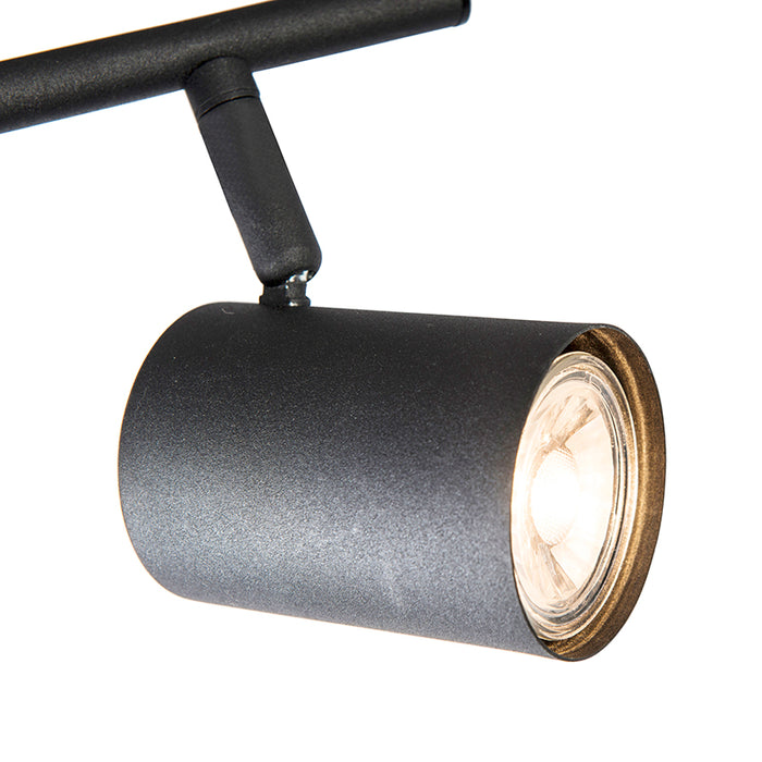 QAZQA Moderne spot zwart 2-lichts kantelbaar - Jeana