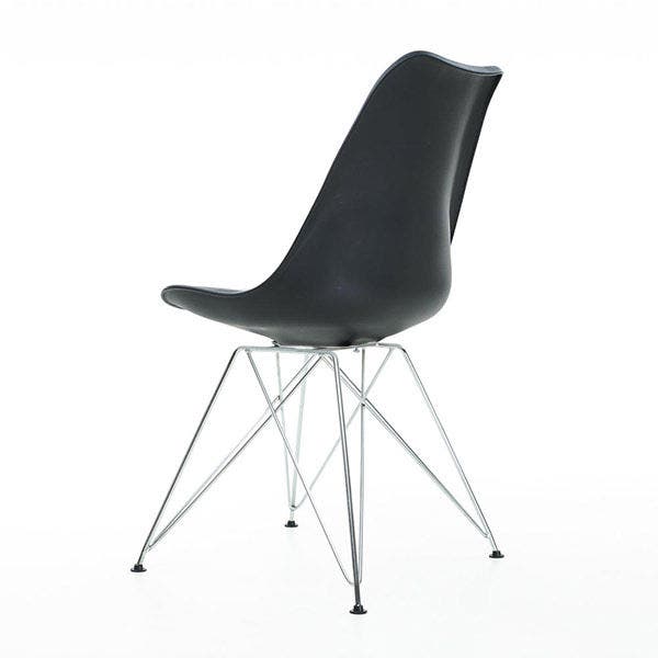 Essence Metal eetkamerstoel zwart - chroom onderstel