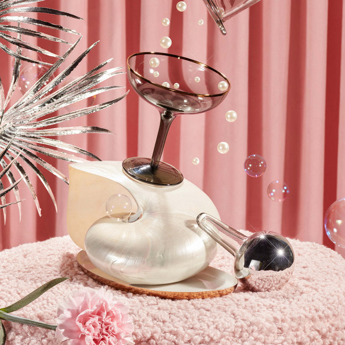 &k amsterdam Smoked Champagneglas - 2 st.