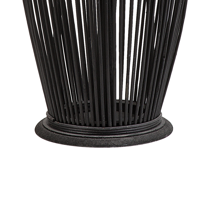 Beliani - TAHITI S - Lantaarn - Zwart - Bamboehout