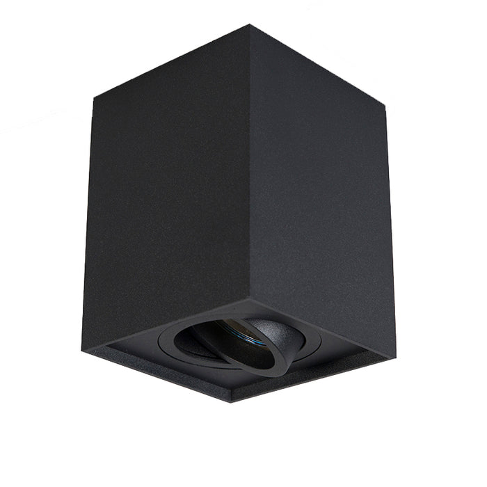 QAZQA Spot zwart verstelbaar - Quadro 1 up