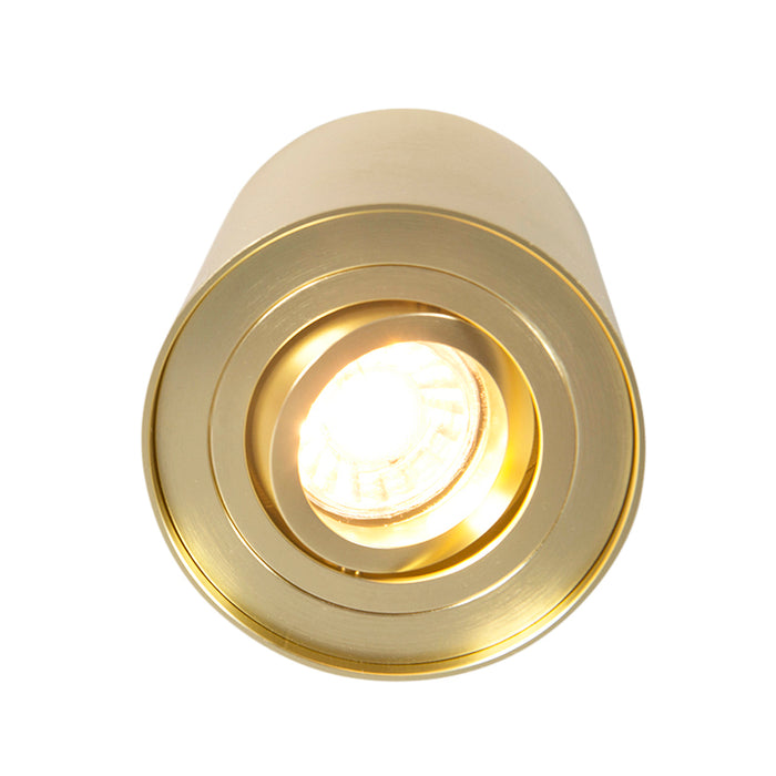 QAZQA Spot goud|messing draai- en kantelbaar - Rondoo up