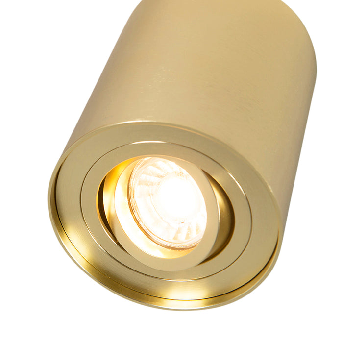 QAZQA Spot goud|messing draai- en kantelbaar - Rondoo up