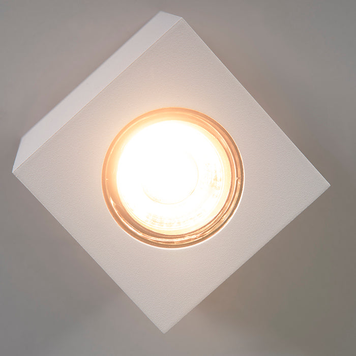 QAZQA Design opbouwspot wit GU10 50mm - Quba 2