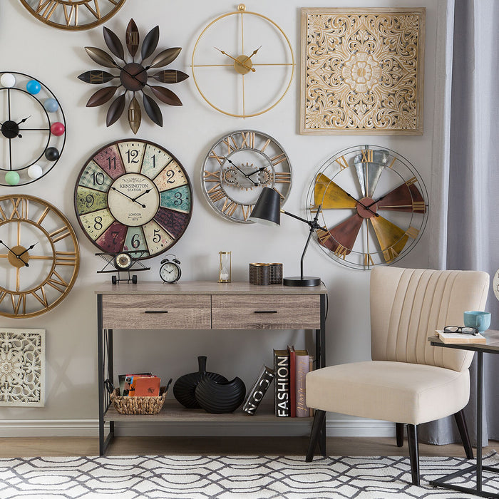 Beliani - NOTTWIL - Wandklok - Goud - IJzer