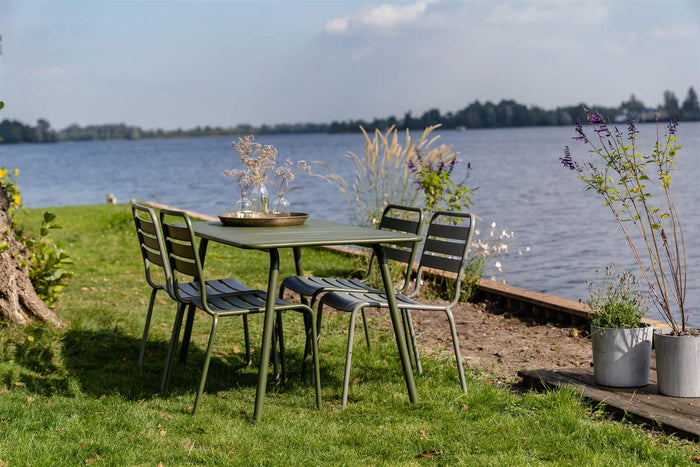 Metalen tuinset Max olijfgroen 150 cm