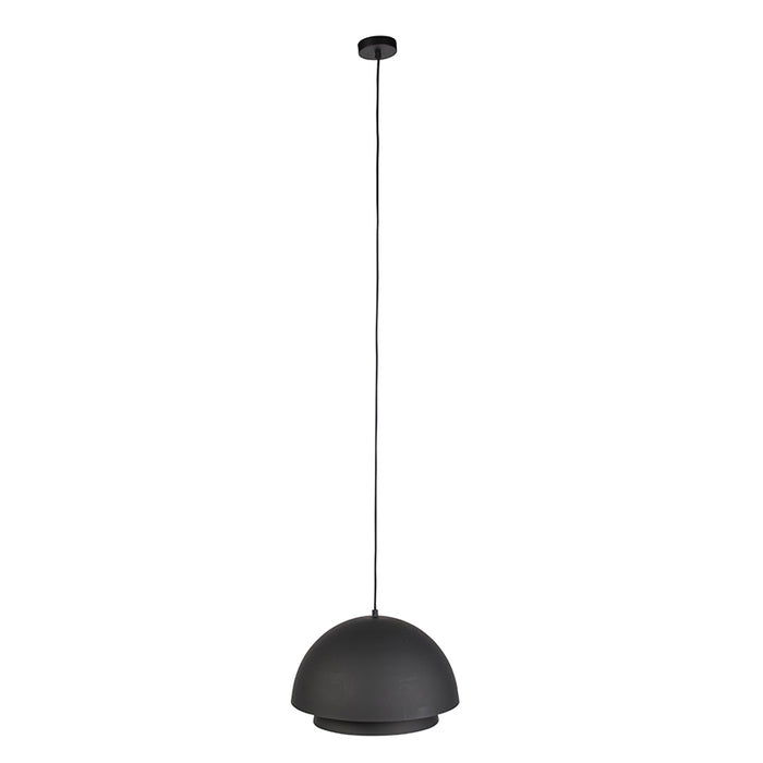 QAZQA Scandinavische hanglamp zwart met wit 2-laags - Claudius